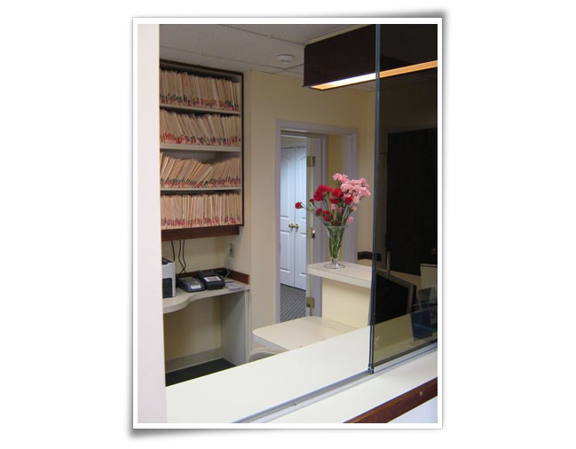 View of front desk